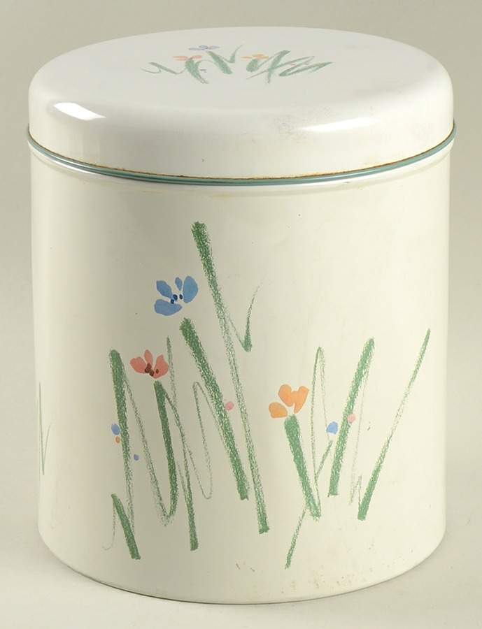 Sketch Book Extra Large Metal Canister & Lid by Mikasa-1