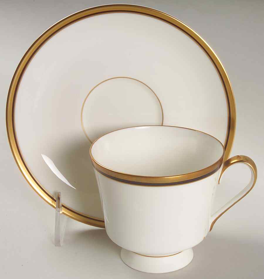 Skidmore Footed Cup & Saucer Set by Mikasa-1
