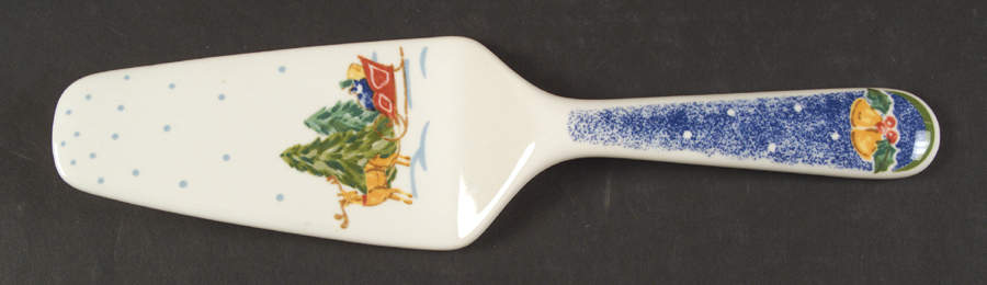 Sleigh Bells Solid Ceramic Pie/Cake Server by Mikasa-1
