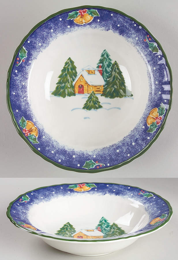 Sleigh Bells Rim Fruit/Dessert (Sauce) Bowl by Mikasa-1