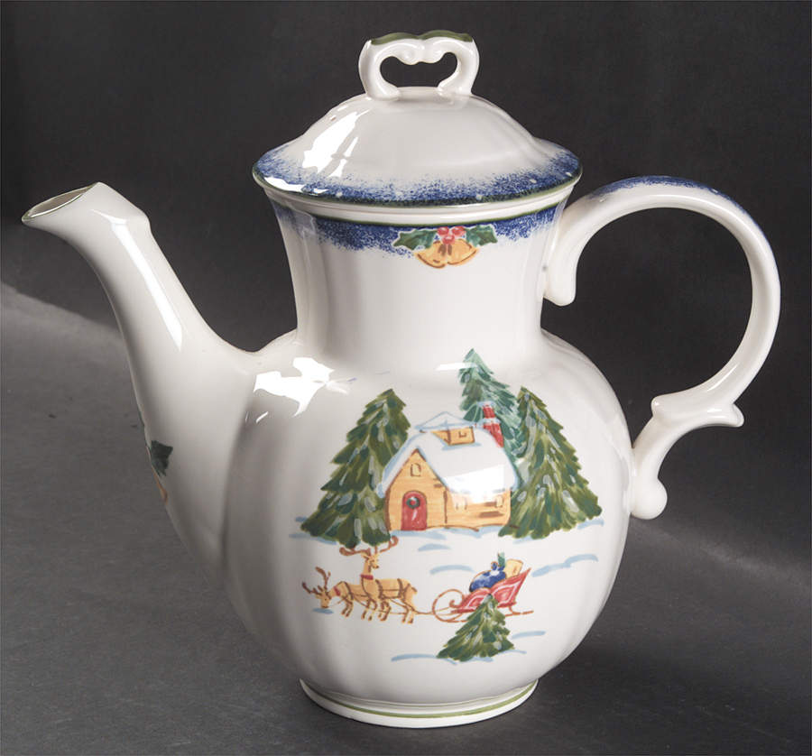 Sleigh Bells Coffee Pot & Lid by Mikasa-1