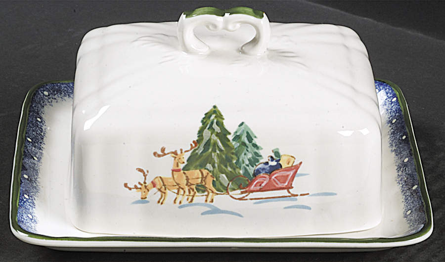 Sleigh Bells Square Covered Butter by Mikasa-1