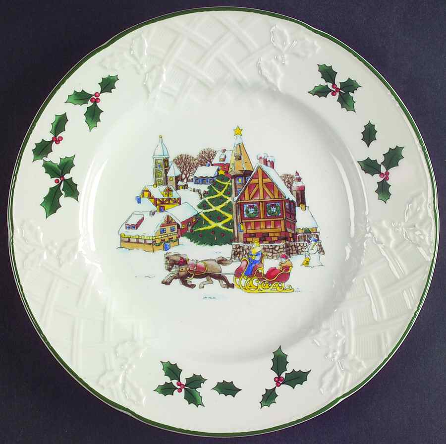 Sleigh Ride Salad/Dessert Plate by Mikasa-1
