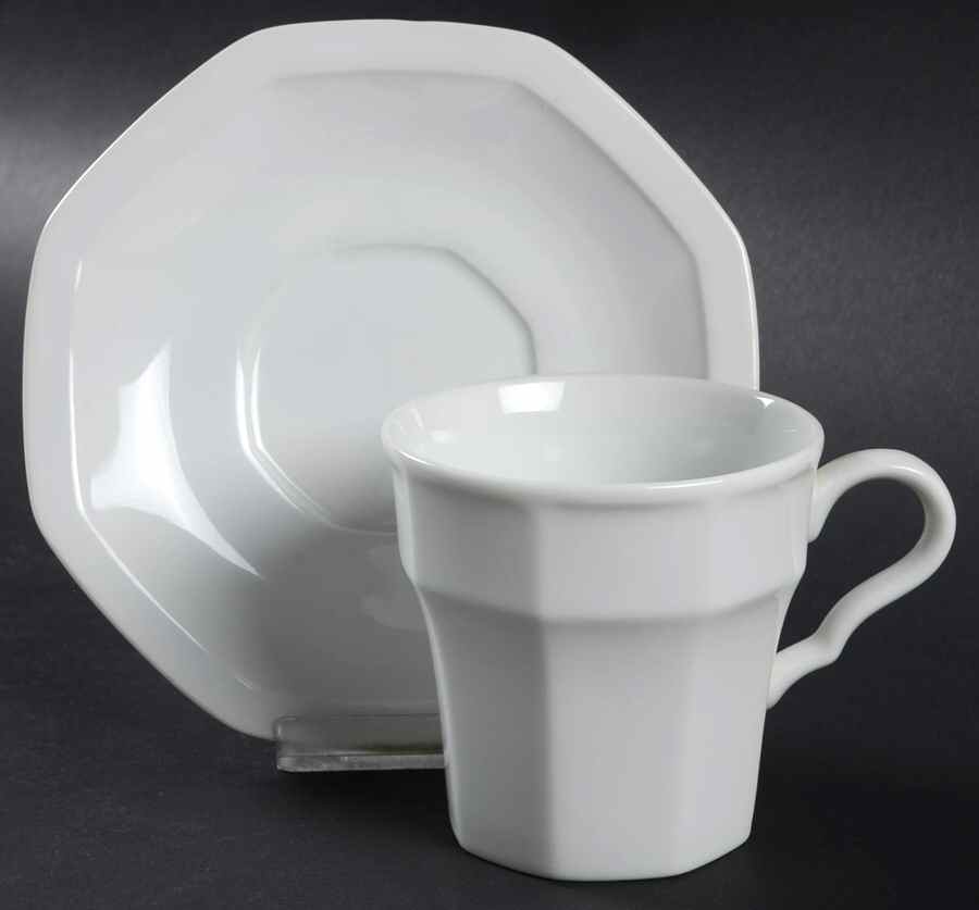 Snow Drop Flat Cup & Saucer Set by Mikasa-1