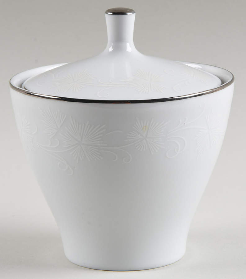 Snow Flower Sugar Bowl & Lid by Mikasa-1
