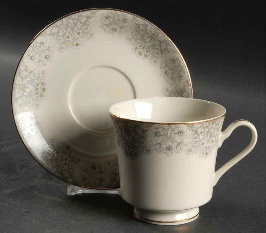 Snow Garden Footed Cup & Saucer Set by Mikasa-1