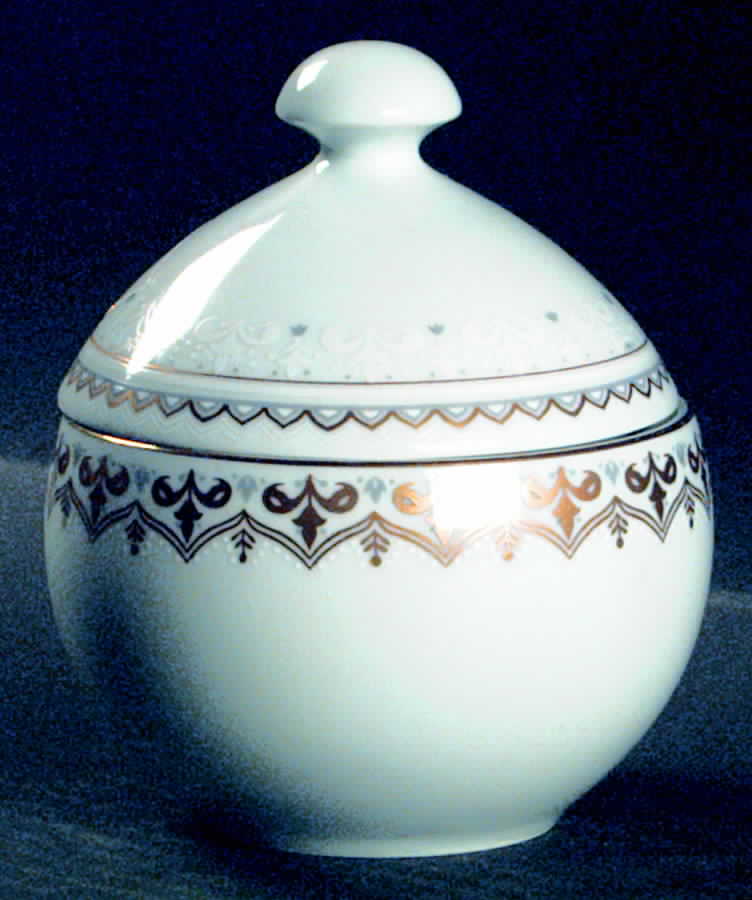 Snowflake Sugar Bowl & Lid by Mikasa-1