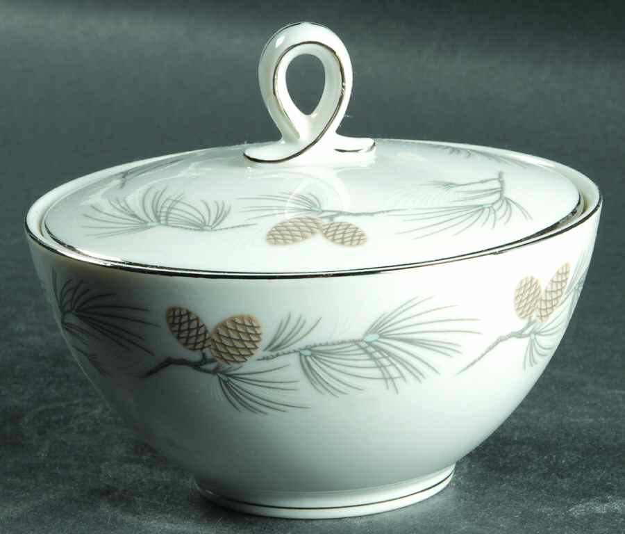 Snow Pine Sugar Bowl & Lid by Mikasa-1
