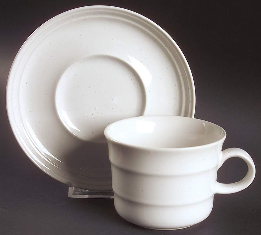 Snow White Flat Cup & Saucer Set by Mikasa-1