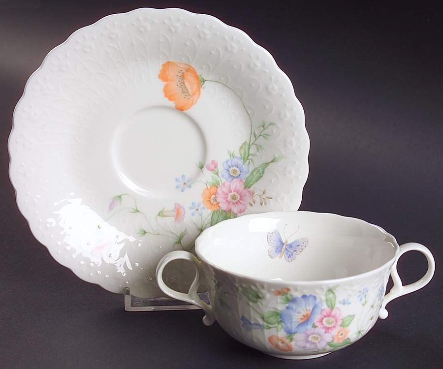 Something Blue Flat Cream Soup Bowl & Saucer Set by Mikasa-1