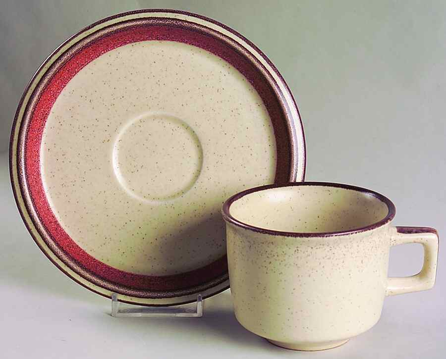 Solar Cloud Flat Cup & Saucer Set by Mikasa-1