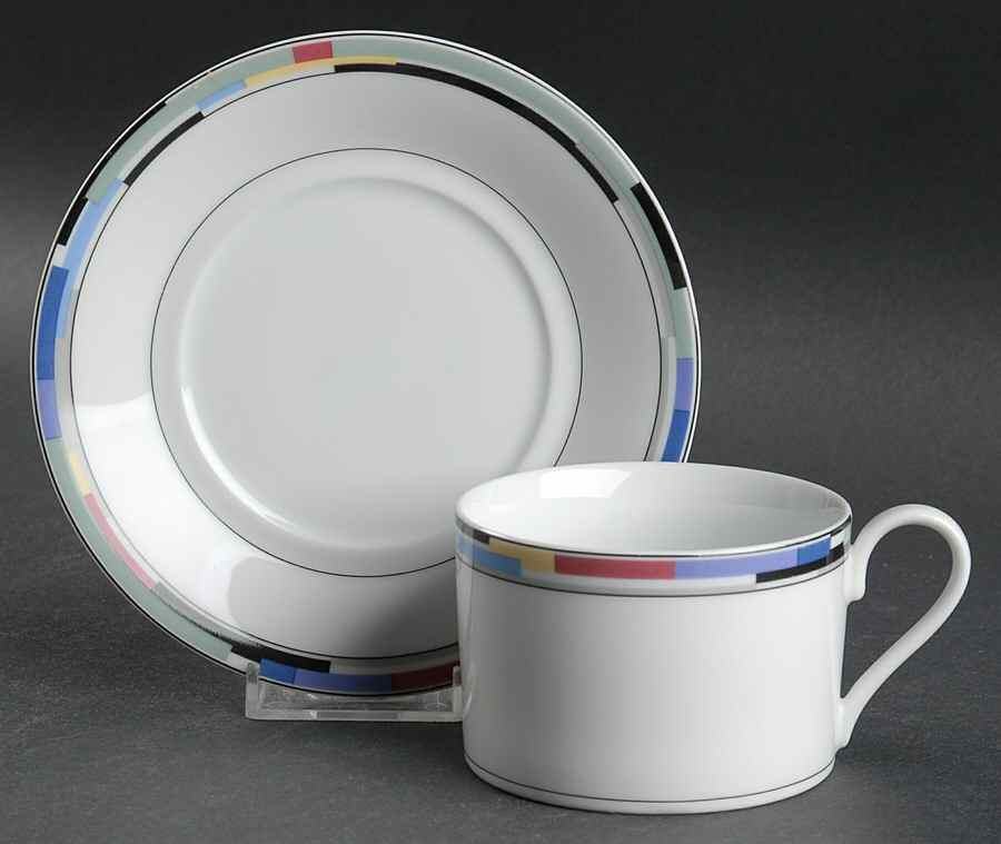 Social Circle Flat Cup & Saucer Set by Mikasa-1