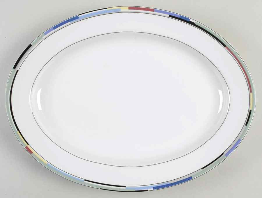 Social Circle 14" Oval Serving Platter by Mikasa-1