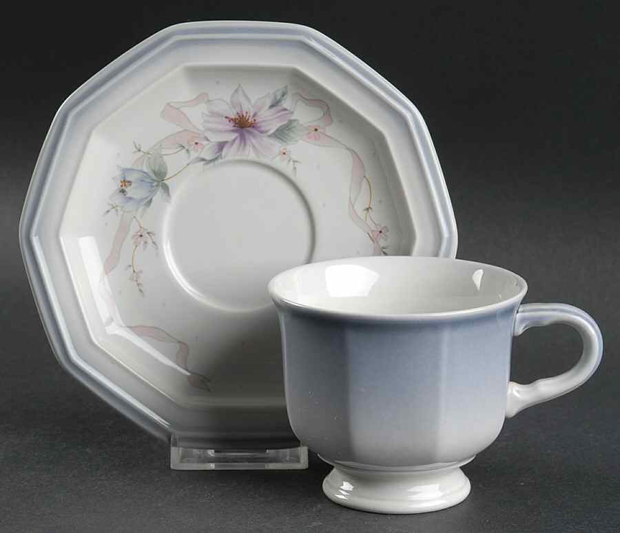 South Hampton Footed Cup & Saucer Set by Mikasa-1