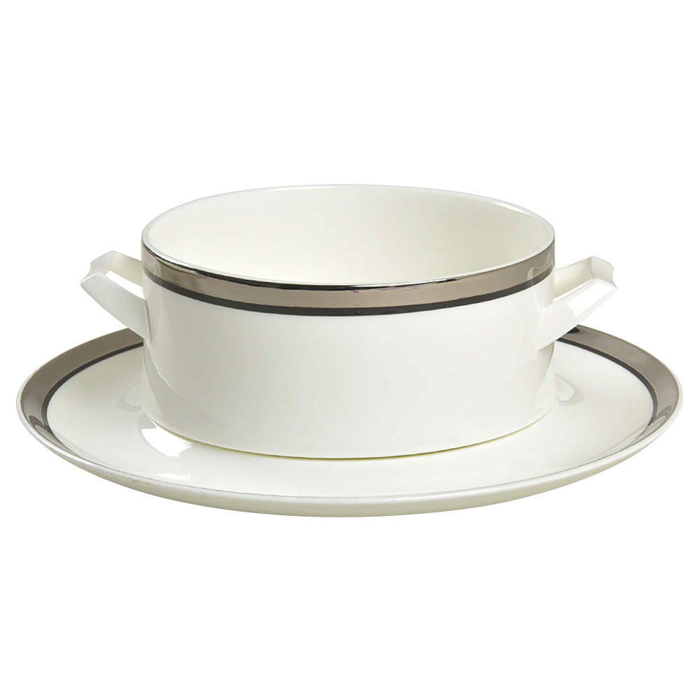 Solitude Gravy Boat & Underplate by Mikasa-1