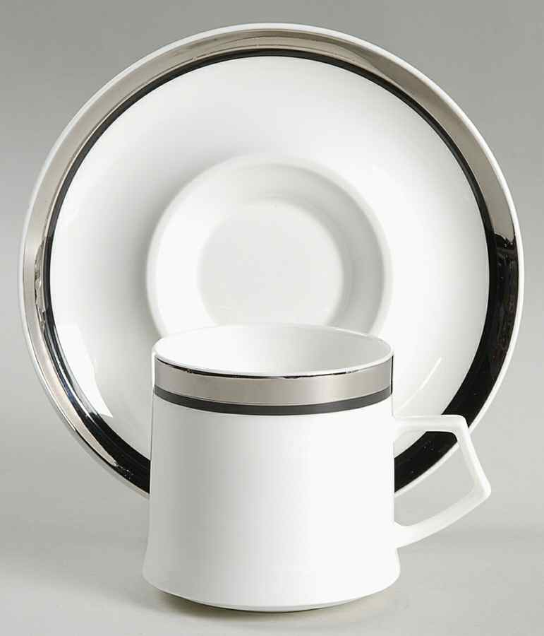 Solitude Flat Demitasse Cup & Saucer Set by Mikasa-1