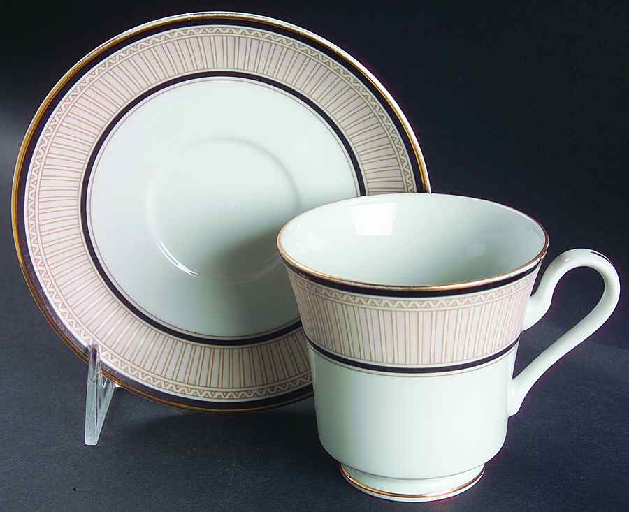 Southern Mansion Footed Cup & Saucer Set by Mikasa-1
