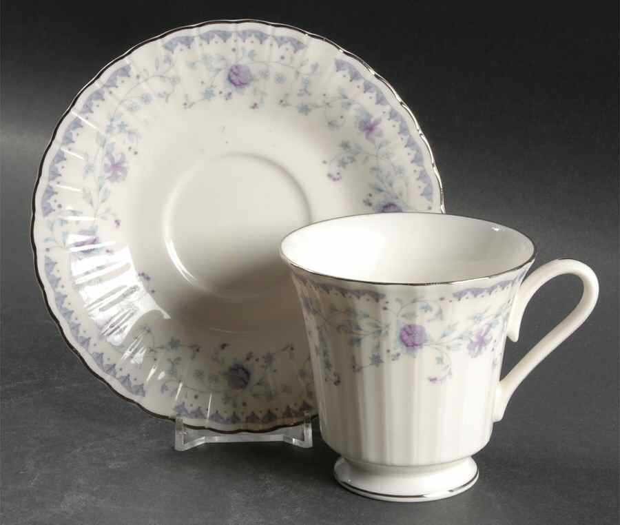 Sonata Footed Cup & Saucer Set by Mikasa-1