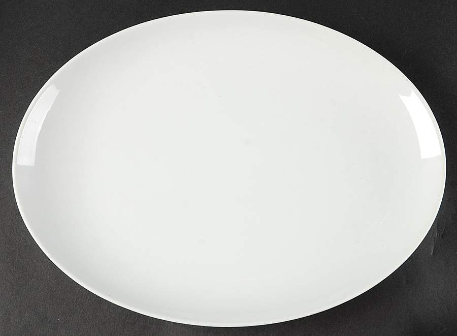 Sophisticate White 12" Oval Serving Platter by Mikasa-1