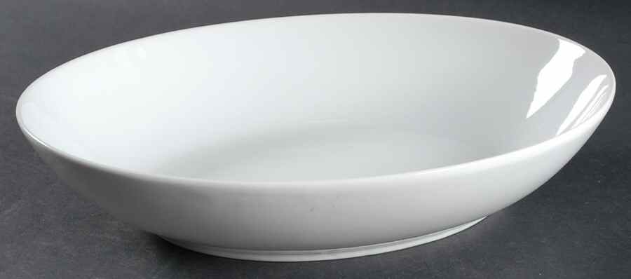 Sophisticate White 10" Oval Vegetable Bowl by Mikasa-1
