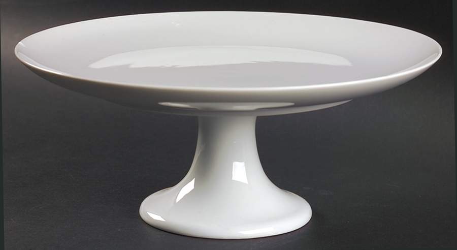 Sophisticate White 10" Diameter Pedestal Cake Stand by Mikasa-1