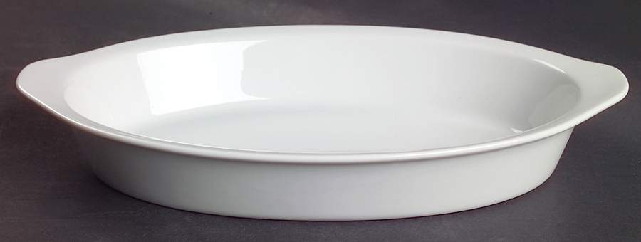 Sophisticate White 10" Oval Baker by Mikasa-1