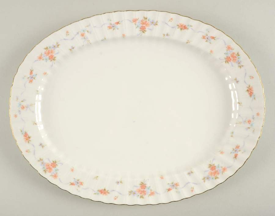 Soft Petals 14" Oval Serving Platter by Mikasa-1