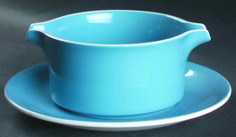 Space Blue Gravy Boat & Underplate by Mikasa-1