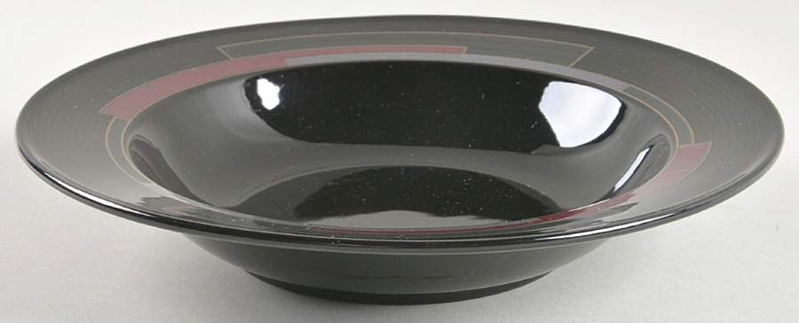 Spectra Black Large Rim Soup Bowl by Mikasa-1