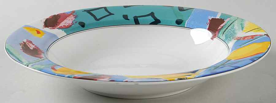 Spring Bloom Large Rim Soup Bowl by Mikasa-1