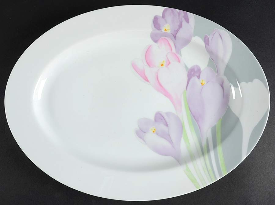 Spring Crocus 14" Oval Serving Platter by Mikasa-1