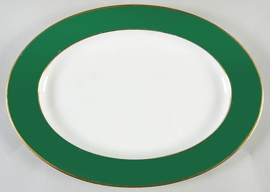 Spring Fantasy Ming Green 14" Oval Serving Platter by Mikasa-1