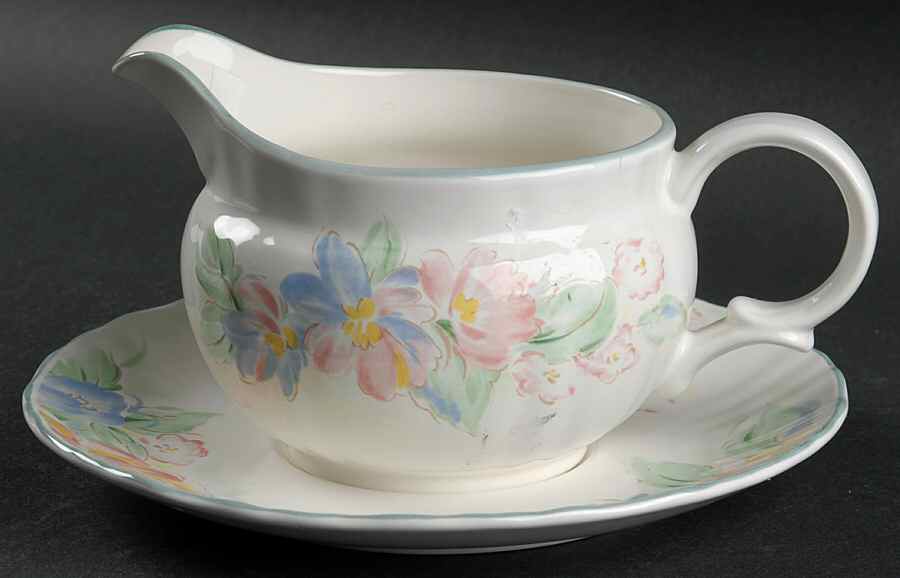 Spring Glory Gravy Boat & Underplate by Mikasa-1