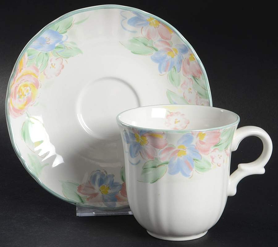 Spring Glory Flat Cup & Saucer Set by Mikasa-1