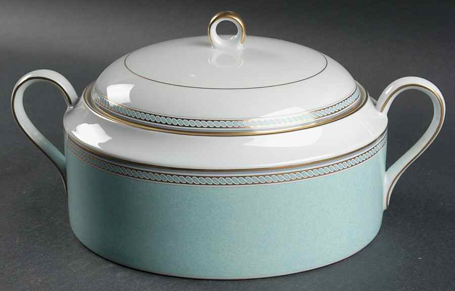 Spindle Green Round Covered Vegetable by Mikasa-1