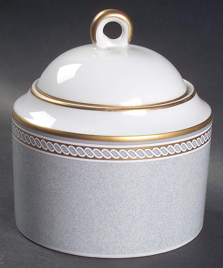 Spindle Gray Sugar Bowl & Lid by Mikasa-1