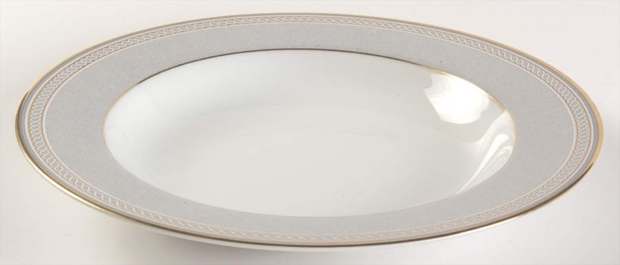 Spindle Gray Rim Soup Bowl by Mikasa-1