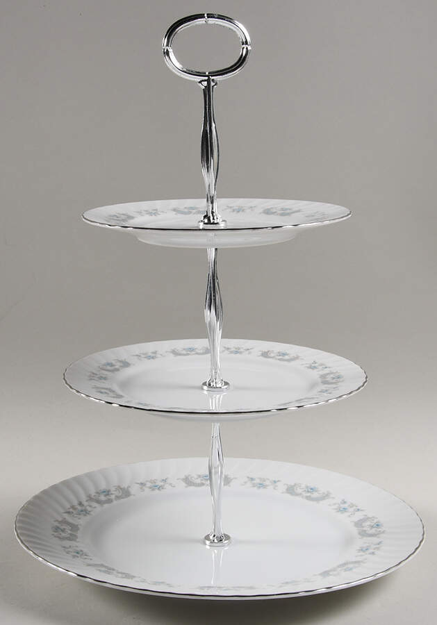 Splendor 13 7/8"-14 1/4" 3-Tiered Serving Tray(DP,SP,BB) HC by Mikasa-1