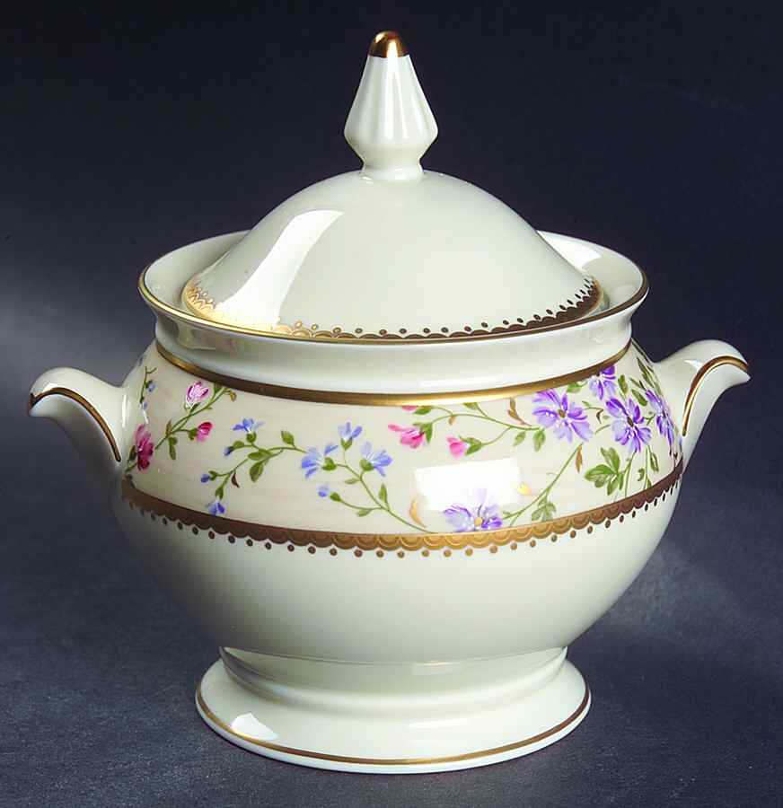 Spring Moire Sugar Bowl & Lid by Mikasa-1