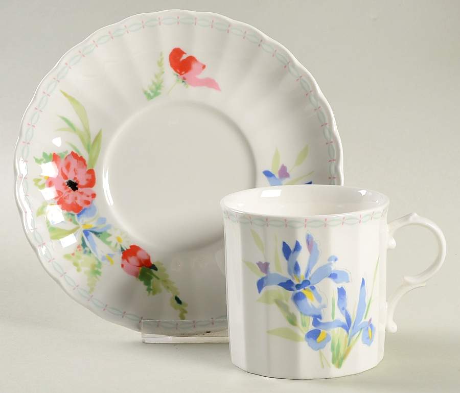 Spring Setting Flat Cup & Saucer Set by Mikasa-1