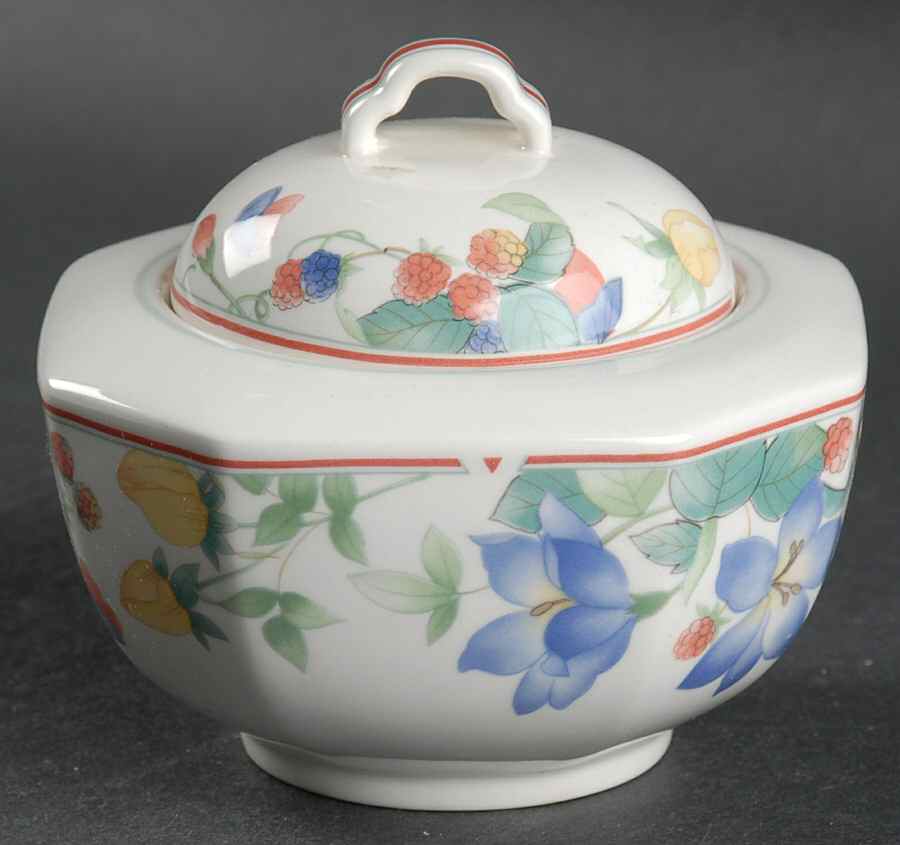 Spring Sonata Sugar Bowl & Lid by Mikasa-1