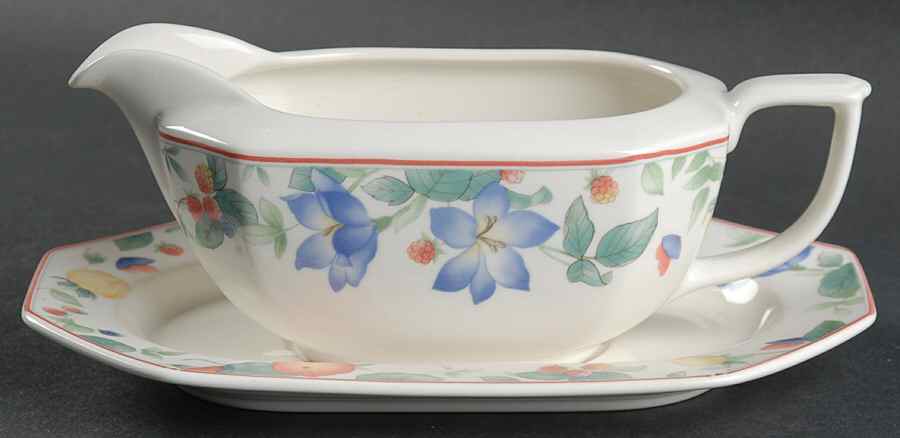 Spring Sonata Gravy Boat & Underplate by Mikasa-1