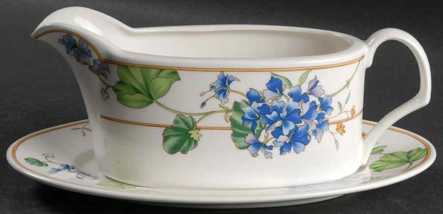 Spring Tapestry Gravy Boat & Underplate by Mikasa-1