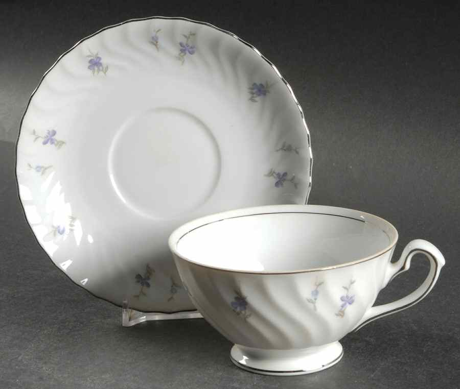 Spring Violet Footed Cup & Saucer Set by Mikasa-1