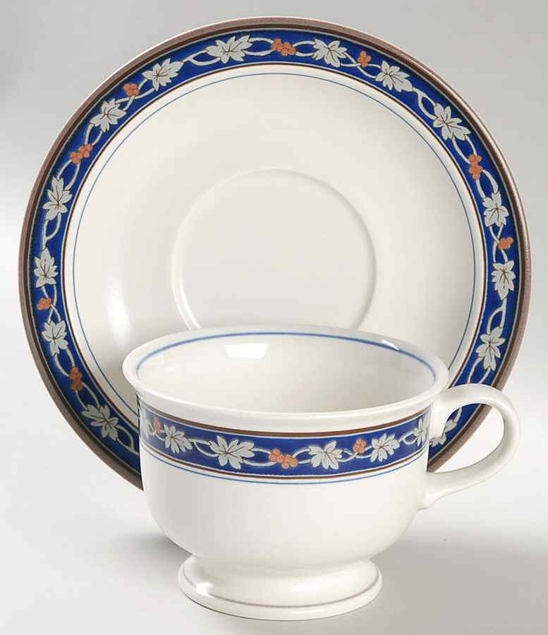 Spring Vine Footed Cup & Saucer Set by Mikasa-1