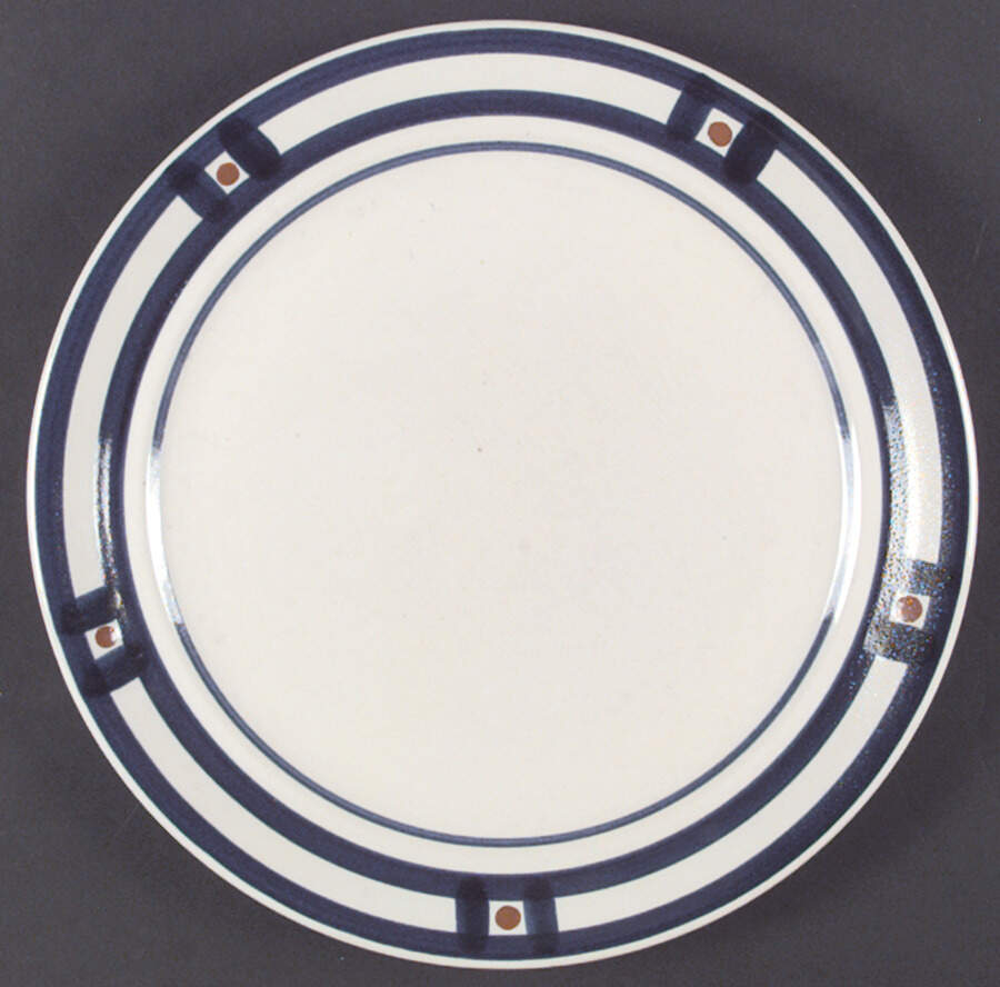 Square Dance Blue Dinner Plate by Mikasa-1