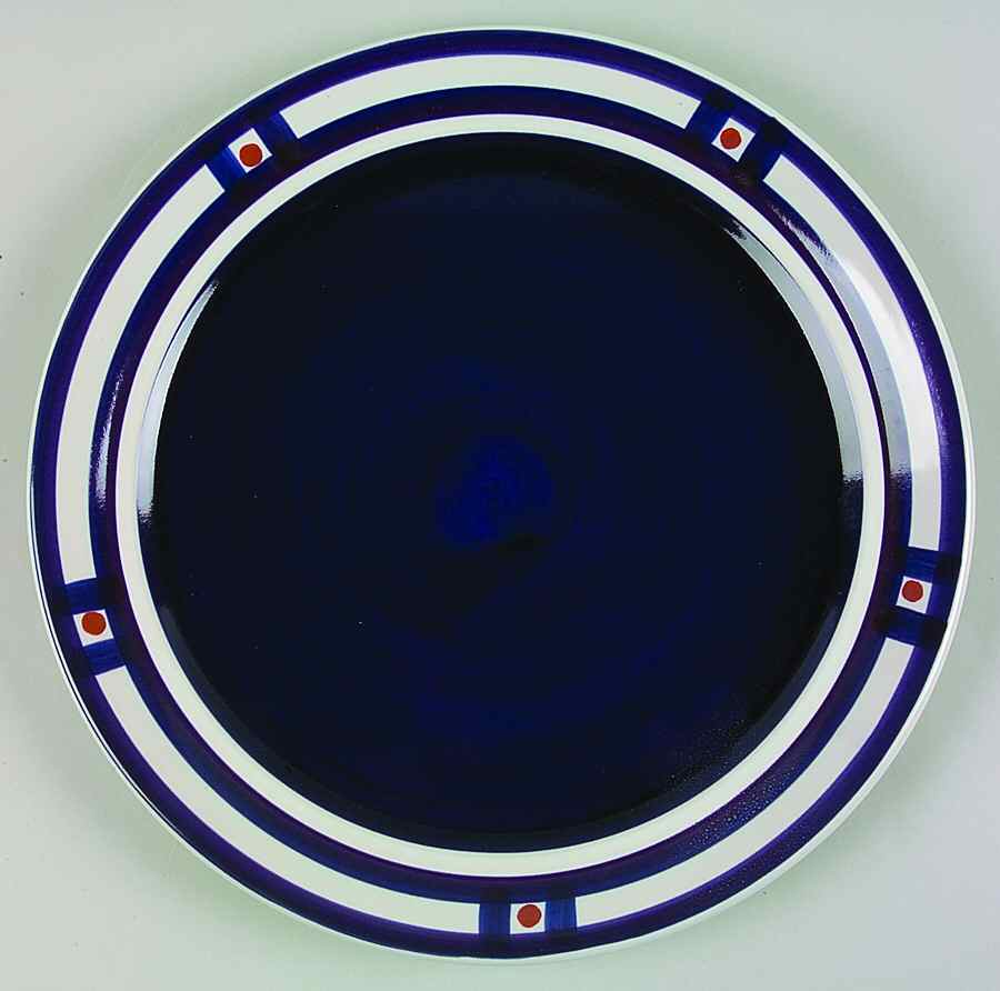 Square Dance Blue 12" Chop Plate (Round Platter) by Mikasa-1