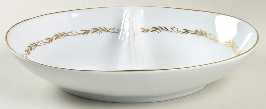Stanton 10" Oval Divided Vegetable Bowl by Mikasa-1