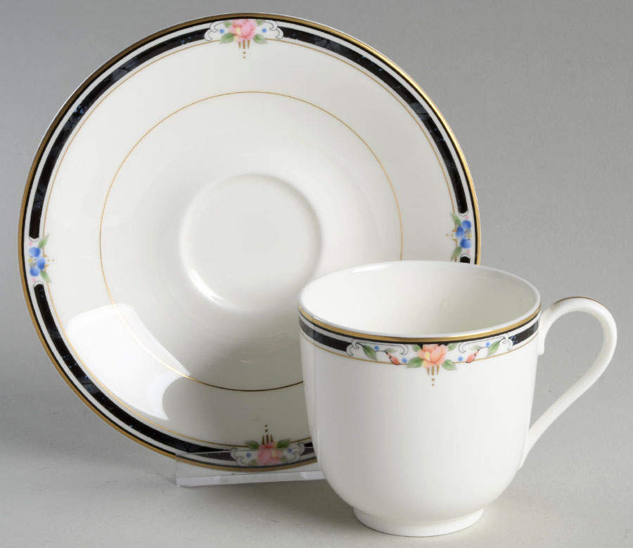 Stanford Footed Cup & Saucer Set by Mikasa-1