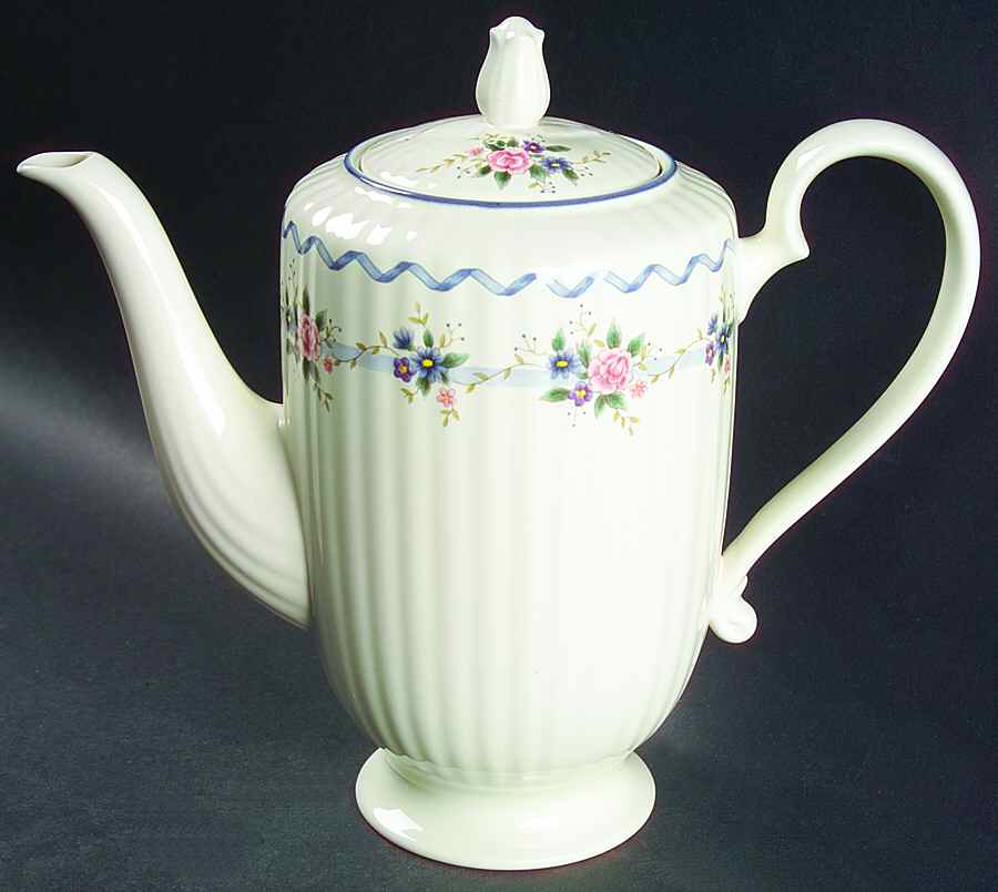 Stratford Blue Coffee Pot & Lid by Mikasa-1